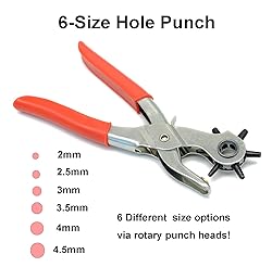 Leather Hole Punch Tool Set Heavy Duty 6 Size
