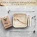 Upper Midland Products 150 Piece Set, Biodegradable Plates Forks and Knives, Eco Friendly Disposable Palm Leaf Dinnerware, 50 Plates, 50 Wood Forks, 50 Knives