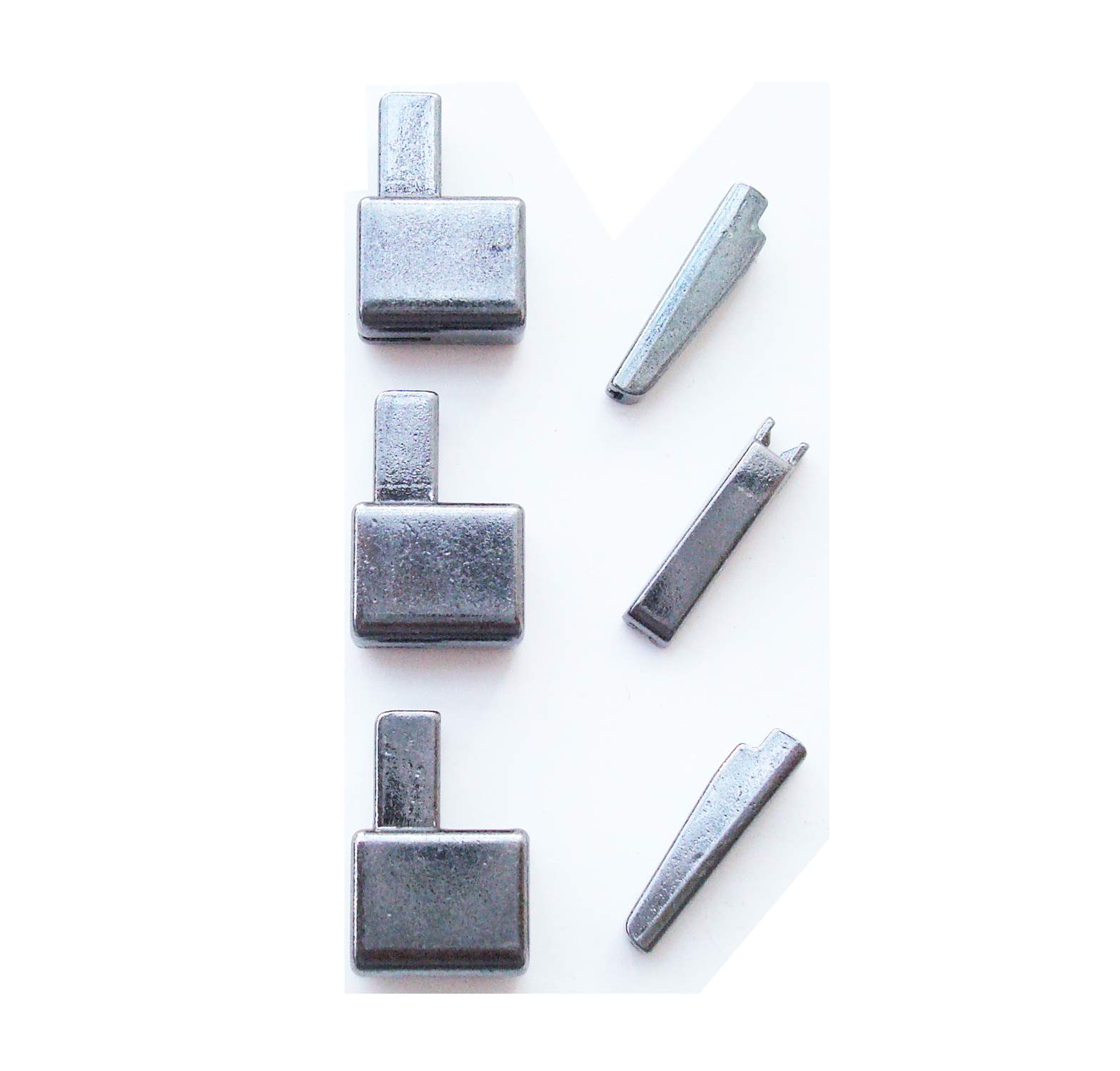 3 Sets #12 Metal Zipper Retainer Box and Insertion Pin,Zipper Bottom Stopper Sliders Repair Kit,Replace Broken Separating Zippers Kit (Gun Metal)