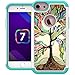 iPhone 7 Case, iPhone 8 Case, UrSpeedtekLive [Shock Absorption] Dual Layer Heavy Duty Protective Silicone Plastic Cover Case for Apple iPhone 7 (2016) / iPhone 8 (2017) -Love Tree