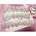 Dongcrystal 24Pcs 3D Bling Nail Art Jewelry Glitter Rhinestone Pearl Decor Nail Tips Fake Nails