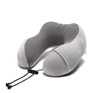 Amazon Com Memory Cotton U Shaped Pillow Portable Travel Neck