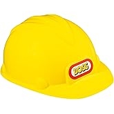 Dress Up America Kids Construction Hard Hat – Adjustable Yellow Helmet for Toddlers – Realistic Play Hat for Costumes & Dress-Up