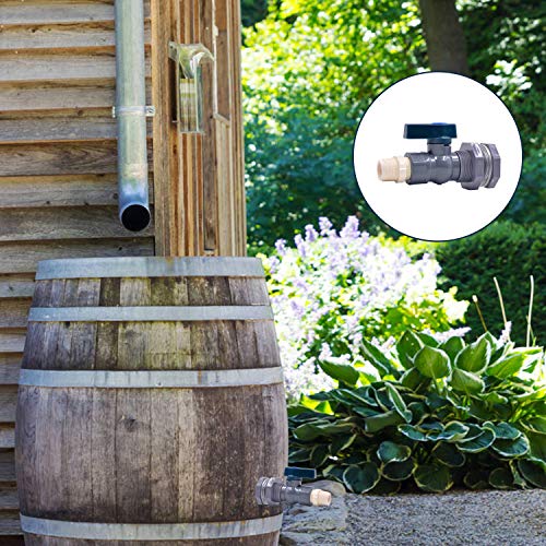PowGrow Rain Barrel Spigot, 3/4" Rain Barrel Valve with Bulkhead