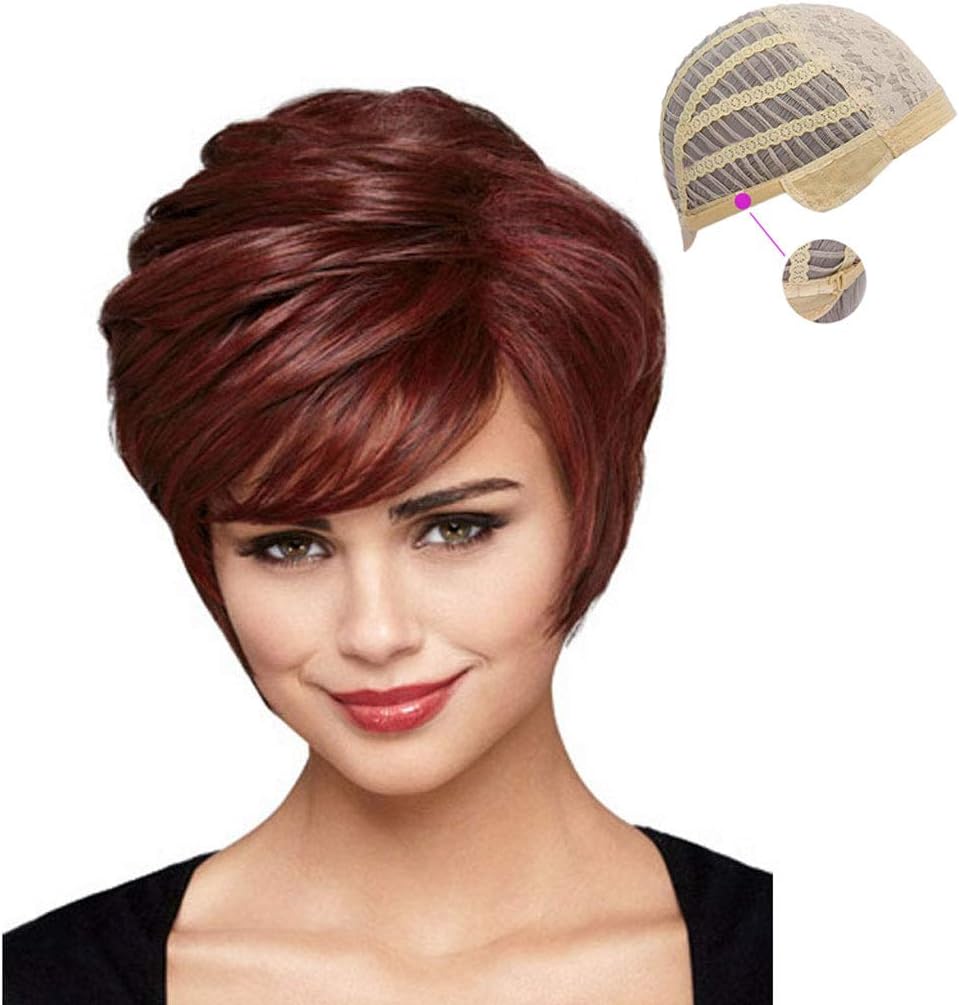 GXF Wigs Wig, Straight Hair Short Synthetic Wig Headdress, Suitable For Women To Go Outay Polystyrene