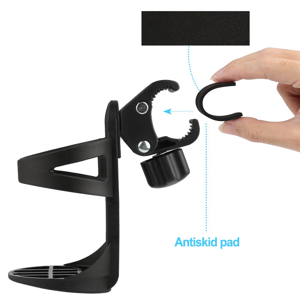 Accmor Stroller Cup Holder, Bike Cup Holder, Bottle Holder for Large Size Bottles, 360 Degrees Rotation Universal Cup Holder for Stroller, Bicycle, Wheelchair, Walker, 1 Pack: Baby