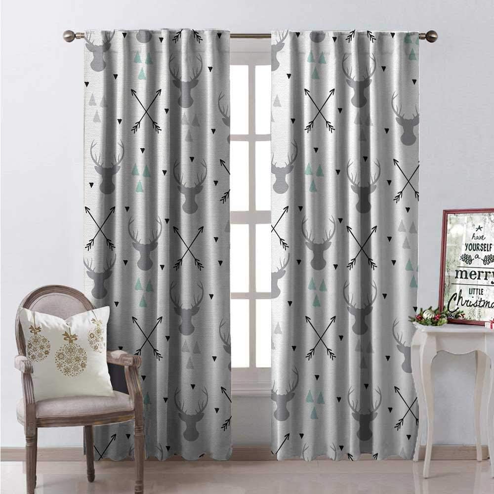 Amazon Com Antlers Blackout Window Curtain Hunting Theme