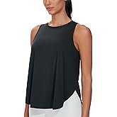 THE GYM PEOPLE Womens Racerback Workout Tank Tops Split Side Loose Fit Sleeveless Yoga Running Shirts with Curved Hem