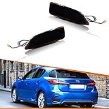 ADIIL Smoked Lens Red LED Rear Bumper Reflectors