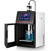 Bonvoisin Touch Screen Ultrasonic Homogenizer Emulsifier Sonicator Processor Cell Disruptor Mixer with Electric Lifting Platform, 10mm Probe (1000W, 500-1200ml)