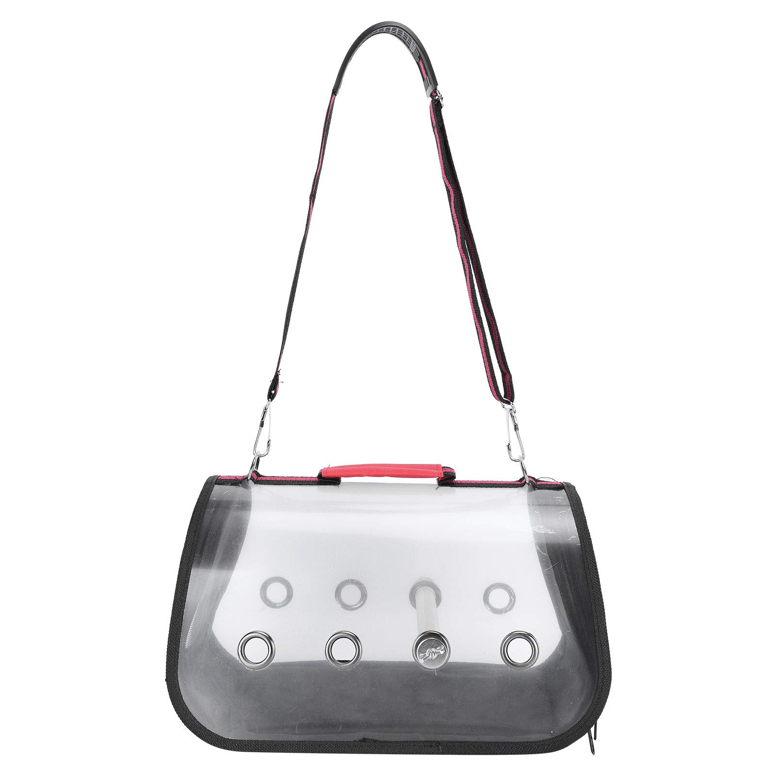 Bird Travel Carrier with Perch Parrot Travel Cage Plastic Transparent Parrot Breathable Lightweight Bag for Cockatiels Grey Parrot
