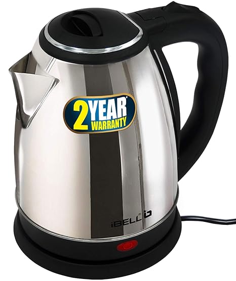 iBELL Hold The World. Digitally! Stainless Steel Electric Kettle, 1.8 L (Silver, 1800 W)