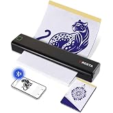 ORGSTA Tattoo Stencil Printer, Tattoo Printer with 10 Transfer Paper S008 | Wireless Thermal Tattoo Transfer Printer for Tattoo Artists &amp; Beginners, Compatible with Phone/Tablet/PC