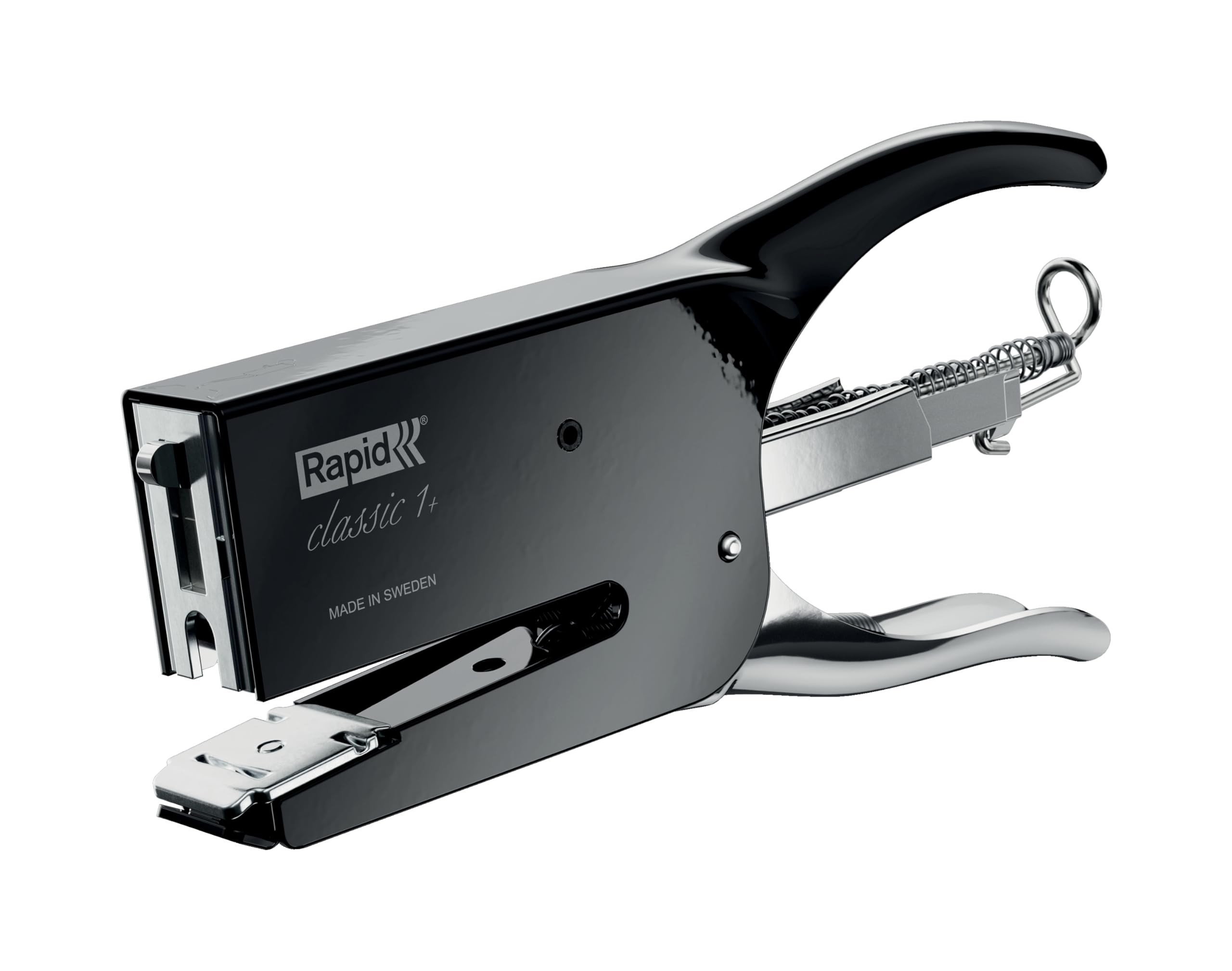 Rapid Classic K1+ Stapling Pliers For No. 24 Staples – Compatible with 24/6 & 24/8+ Staples, Adjustable Anvil & Back-Loading Mechanism, ClimatePartner Certified – Office, Home, DIY, Retail (Black)