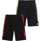 Pro Athlete Boys Athletic Shorts - 2 Pack Quick Dry Athletic Basketball Gym Shorts with Pockets (Sizes 8-16)