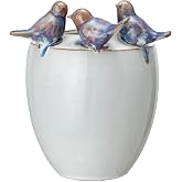 Creative Co-Op 3D Birds Stoneware Planter/Vase, Multicolor