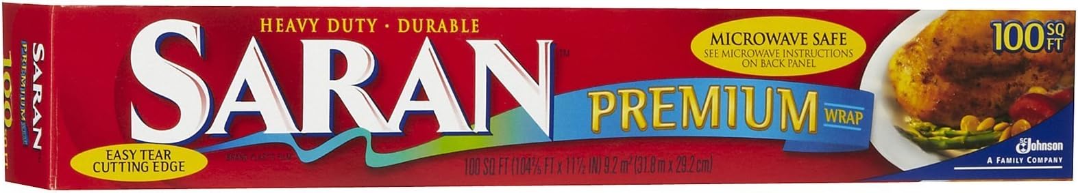 Saran Premium Plastic Wrap - 100 ft