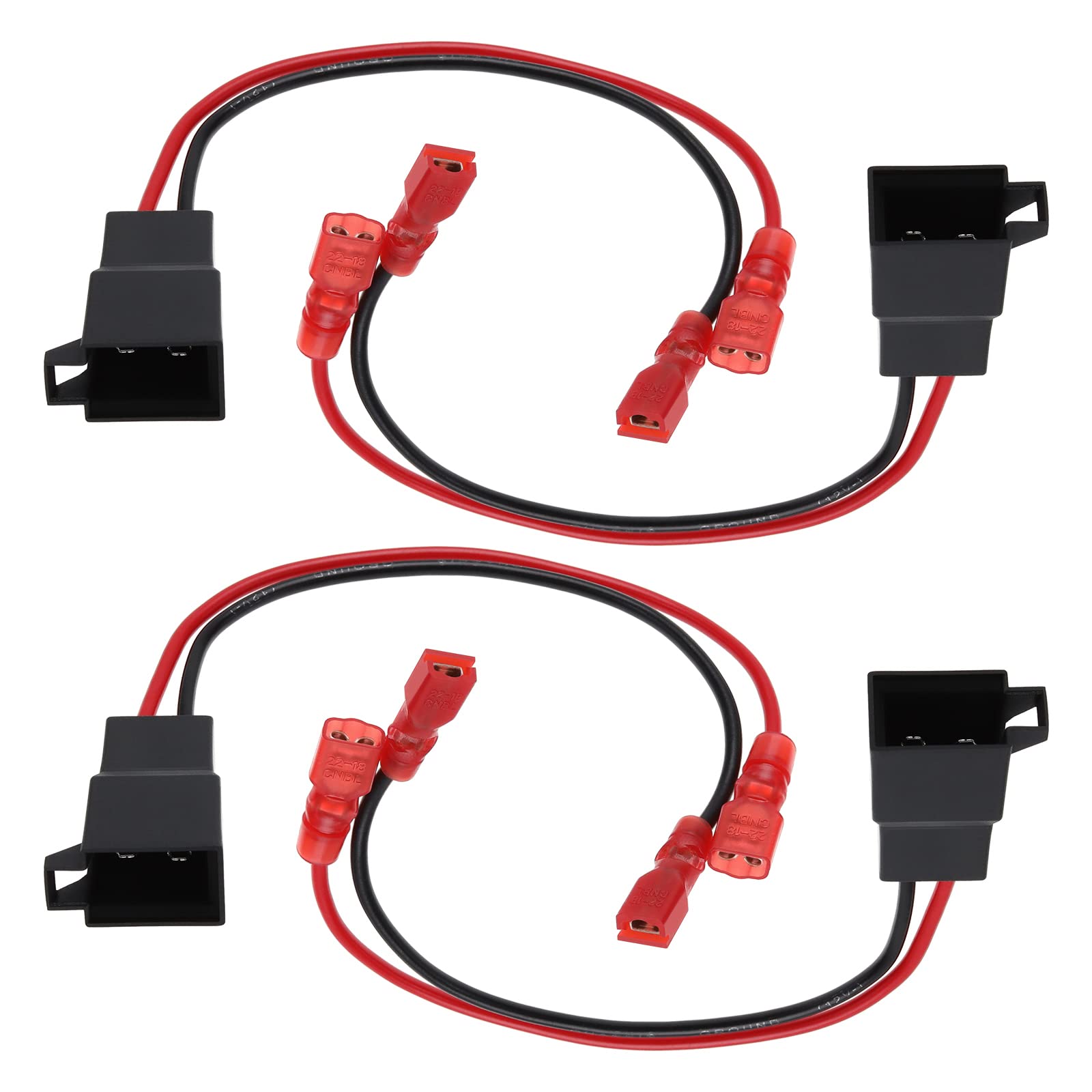 EMSea 4PCS Car Speaker Adaptor Plug Lead Connectors Cable Audio Speaker Wiring Harnesses Vehicle Electronics Replacement Accessories 15cm