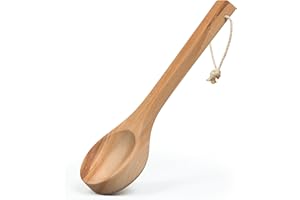 Northwood Sauna - Sauna Ladle - Handmade from Canadian Red Cedar Wood - Natural Rope - 14″ Handle & 3.4 oz (100 mL) Capacity Spoon