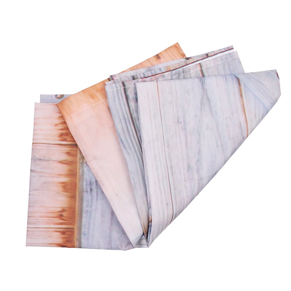 Wooden Door Shower Curtain, Rustic Decor Rural Vertical Barns House Print, Polyester Fabric Bathroom Shower Curtain Set with Hooks