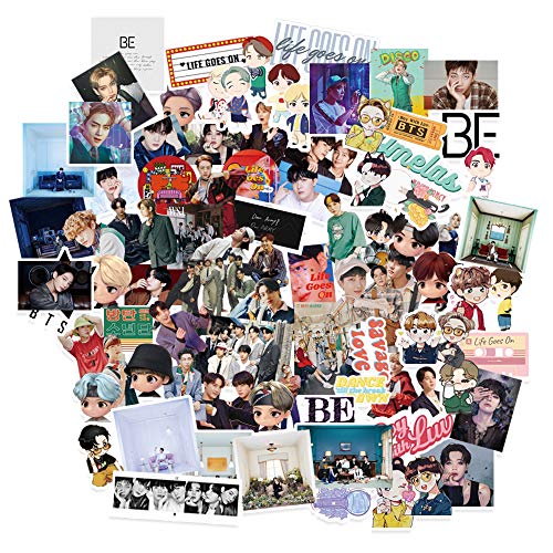 Kpop Bangtan Boys BE Stickers 76Pcs Bangtan Boys BE Album Sticker Pack Cute Bangtan Boys Merch Photo Stickers Bangtan Boys Kpop Stickers Set for Army Fans