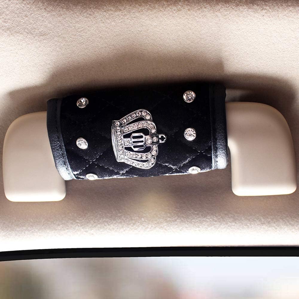 Dotesy Sparkling Bling Auto Door Handle Cover Soft Plush Crystals Car Accessories for Women