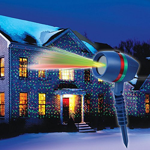 Star Shower Motion Laser Light by BulbHead - Indoor Outdoor Laser Light for Hassle-Free Holiday Decorating - Sparking or Still Red and Green Laser Lights Cover up to 3200 Square Feet - Thumbnail 3
