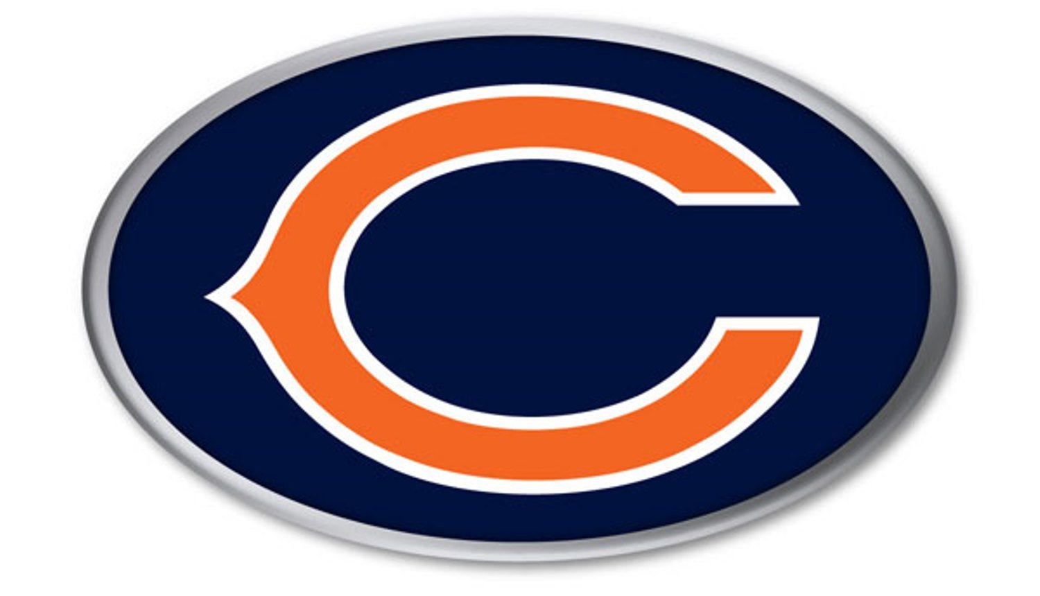 Stockdale Chicago Bears PV Raised Metal Oval Color Cromo Auto ...