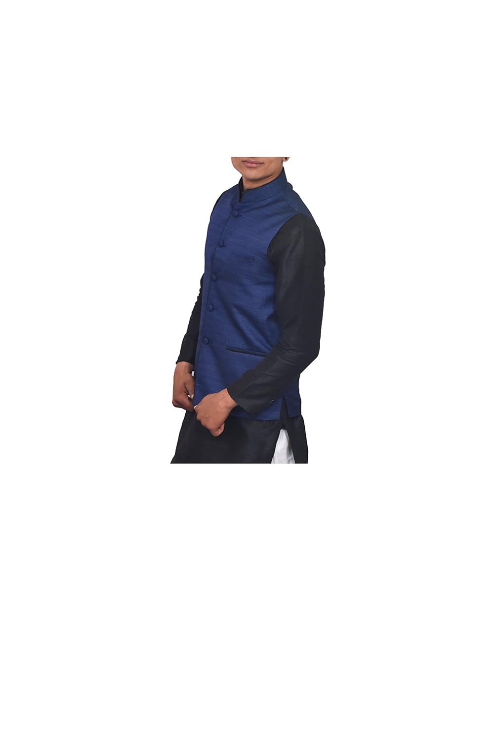 unm men's silk blend dupion nehru and modi jacket