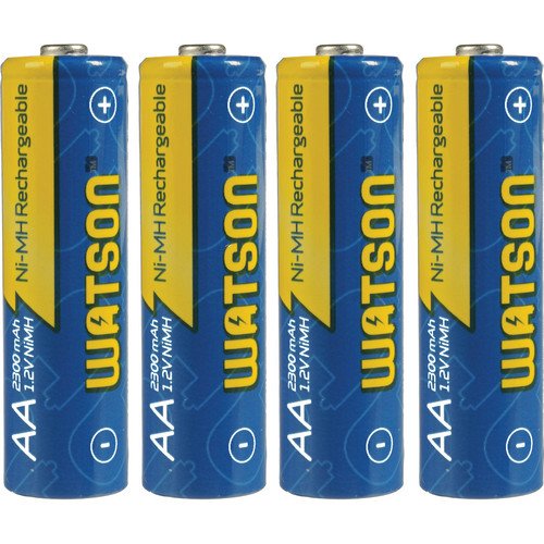 Watson AA NiMH Rechargeable Batteries (2300mAh) - 4-Pack