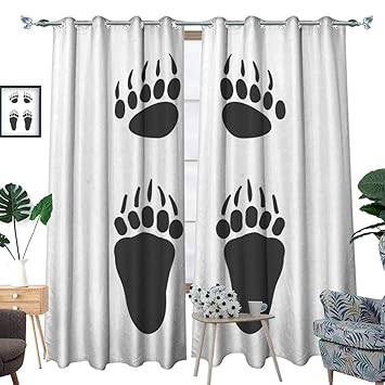 Amazon Com Longbuyer Blackout Curtains For Bedroom Black Bear