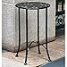 International Caravan 16 in. Iron Patio Side Table (Antique Black)