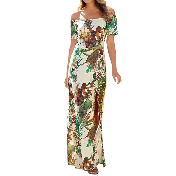 Oliviavane Robe De Plage Blanche Femme Ete Fleurie Boheme