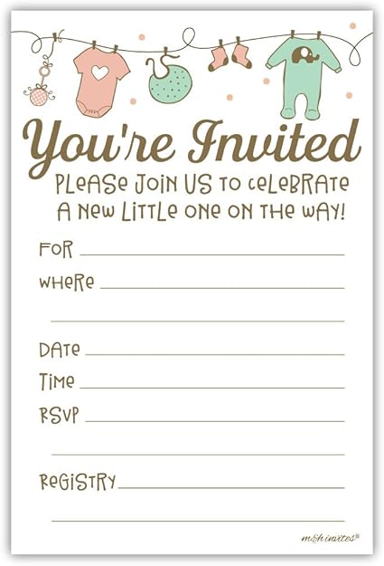 Clothesline It S A Boy Baby Shower Invitations Candles And Favors