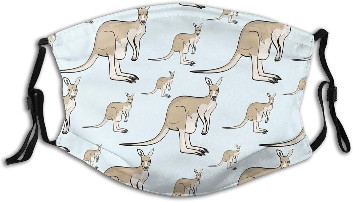 Animal Kangaroo Face Mask Reusable Breathable Cloth Masks Fashion Balaclavas with 2 Filter
