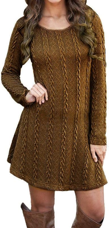 brown crew neck jumper