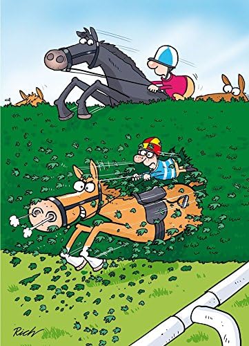 Horse Racing/Jumping - Humour Greetings Card 10499 (Happy Birthday)