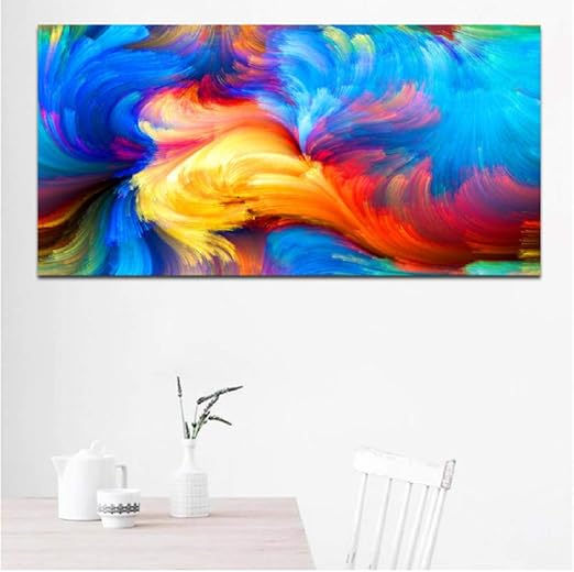 Arte Abstracto Lienzo Arte De La Pared Feliz Para La Decoracion
