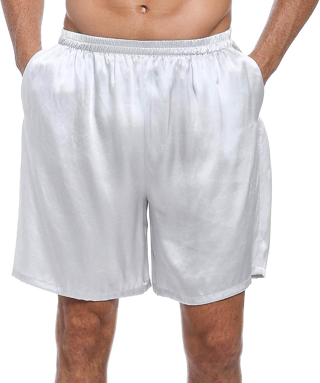 LEPTON 100 Mulberry Silk Shorts for Men, Silk Boxers Sleepwear