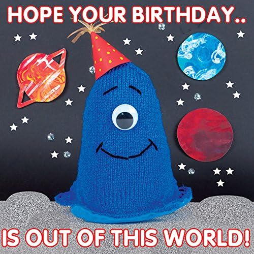 Knit & Purl Birthday Card - Alien Out of This World