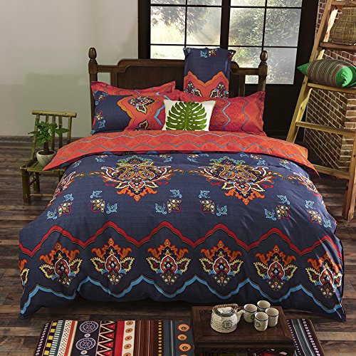 Vaulia lightweight microfiber duvet cover set, bohemia …