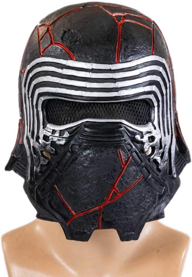 DealTrade Kylo Mask Adult Latex Full Head Helmet Movie SW Cosplay Costume Men Black Headwear Halloween Fancy Dress Merchandise Accessories