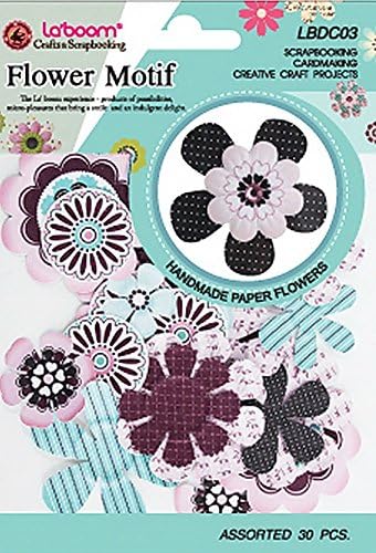 Laboom Paper Flowers Crafts, Card Making, Scrapbook Embellishments, Assorted Sizes and Colors