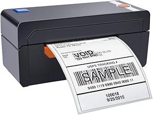 Voltogar Thermal Label Printer High Speed Commercial Grade Tabletop Printer for Amazon Ebay Shopify FedEx UPS USPS (Lable Holder Included)