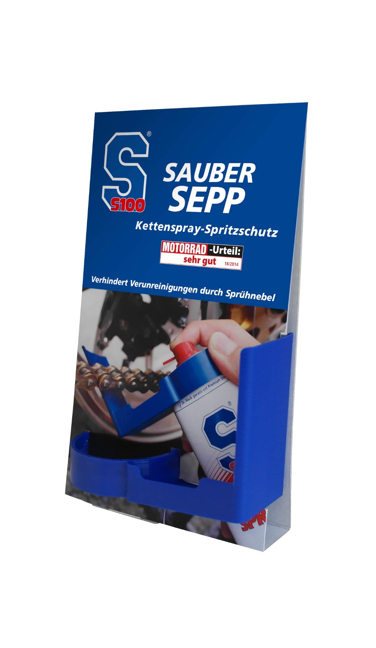 S100 8010 Sauber Sepp. Chain Spray Splash Guard. Motorcycle Chain Protection.