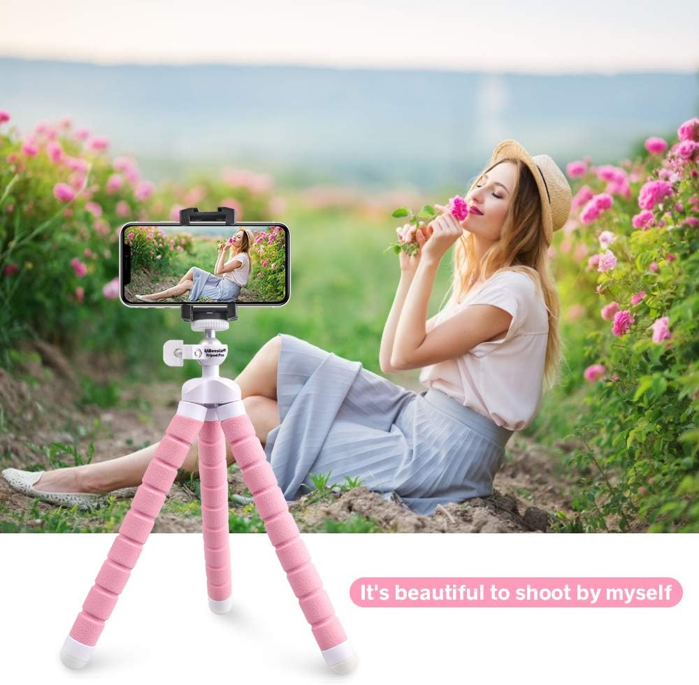 Phone tripod, UBeesize Portable and Adjustable Camera Stand Holder with Wireless Remote and Universal Clip, Compatible with iPhone, Android Phone, Sports Camera GoPro【2018 NEW VERSION】 : Camera & Photo