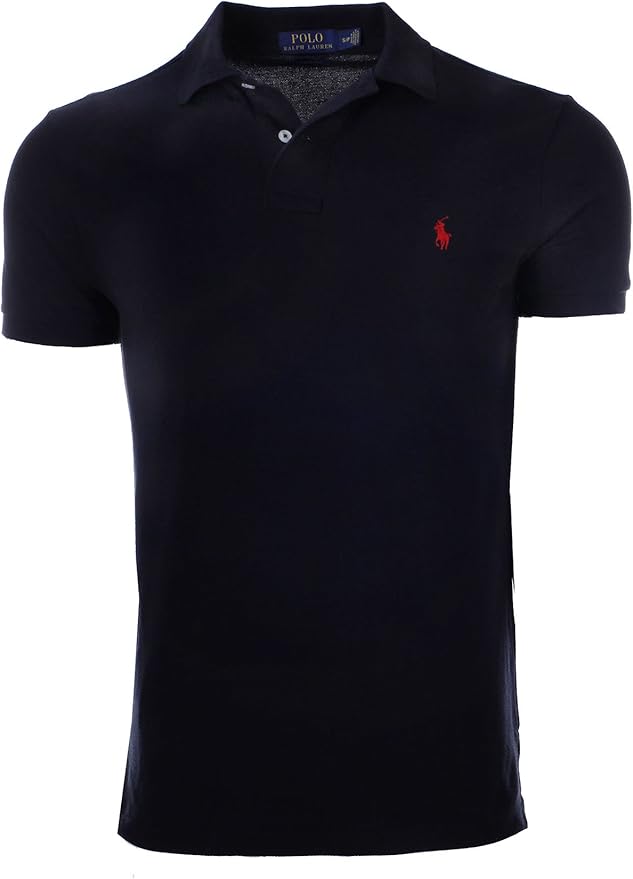 navy slim fit polo