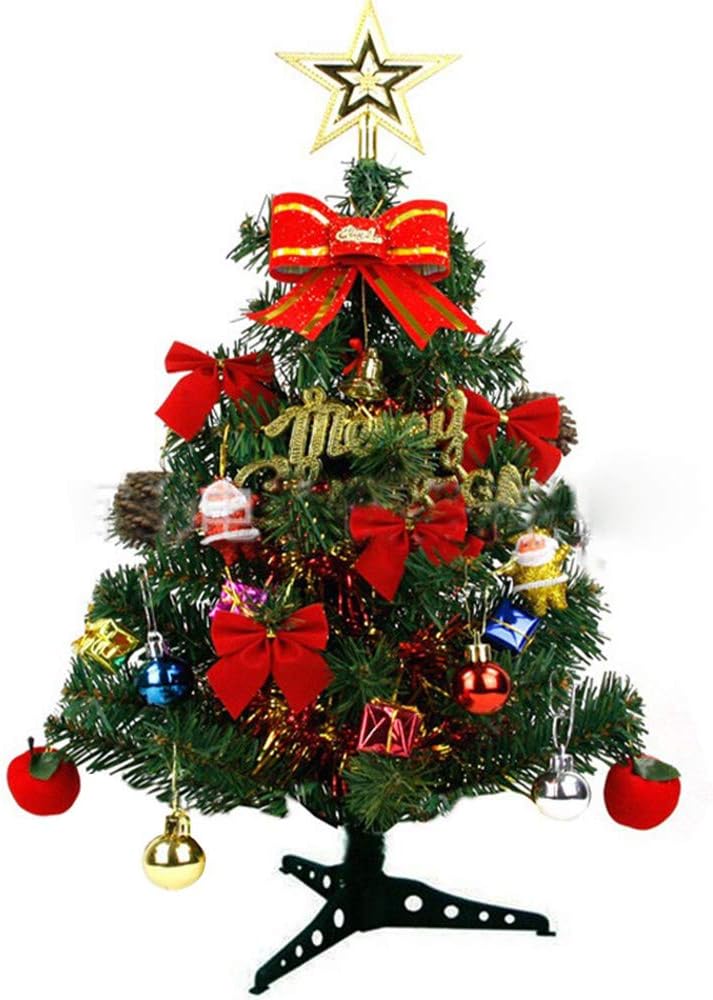 Ritioneer Christmas Tree,Artificial Christmas Tree with Ornaments 30/45/60CM Christmas Decoration Family Christmas Decoration Indoor and Outdoor Decoration
