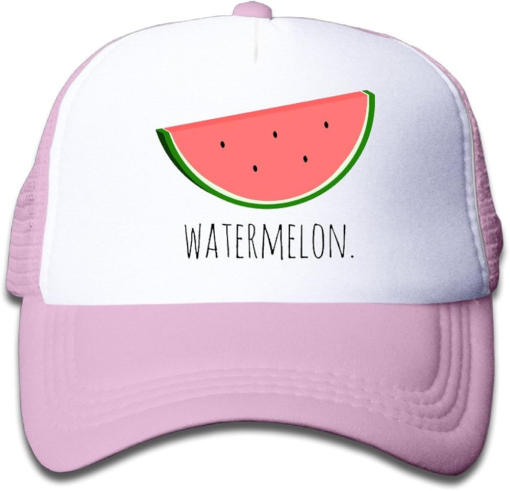 Cute Kids Summer Fruit Watermelon Classic Adjustable Snapback Hats Mesh