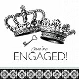 luncheon napkins damask and dots engagement